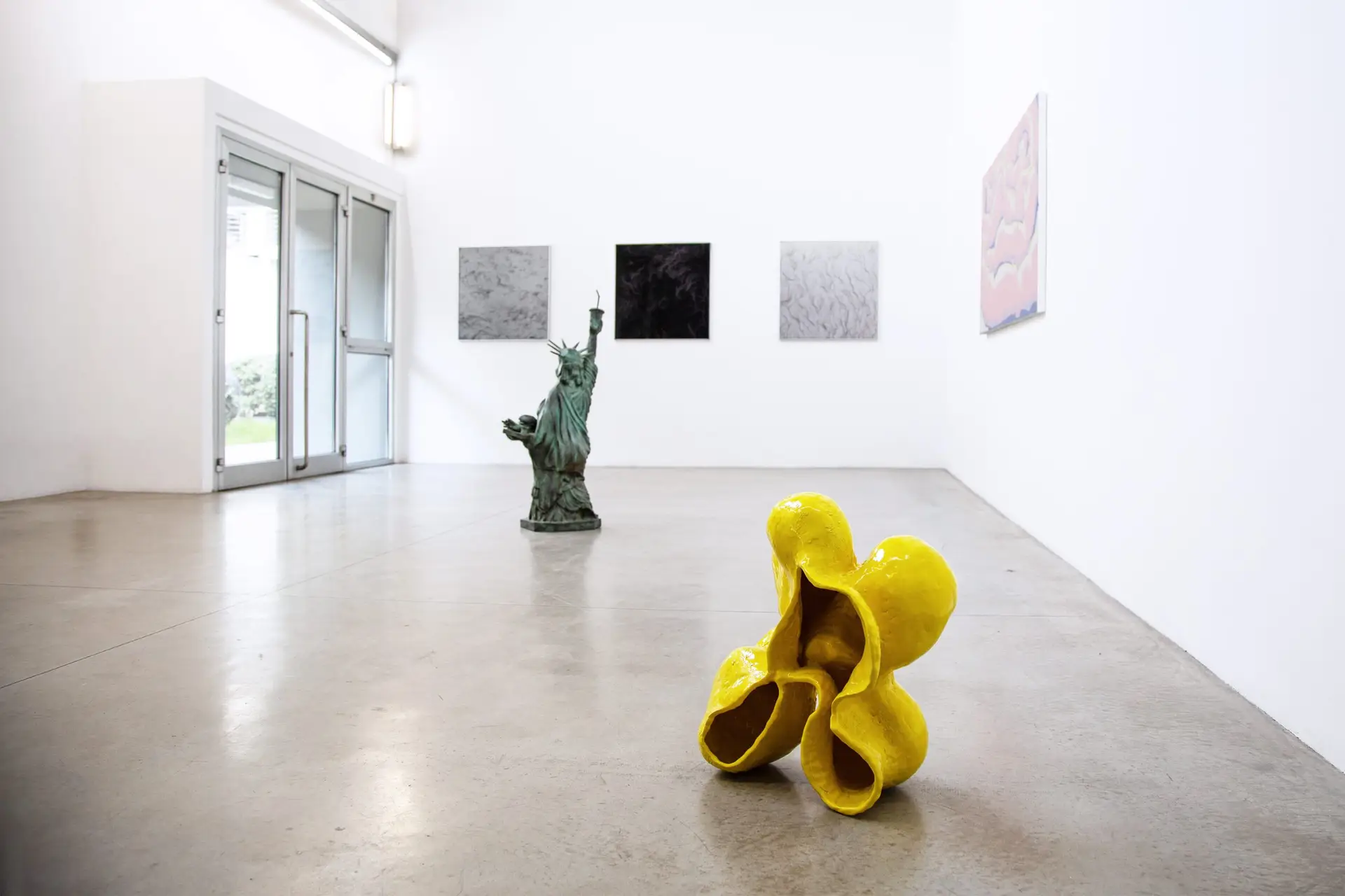 Ceramic work installed in a bright gallery